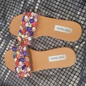 Multicolored Rhinestones Slides